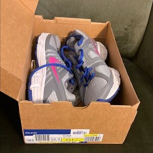 Reebok Gray and Pink Athletic Sneakers
